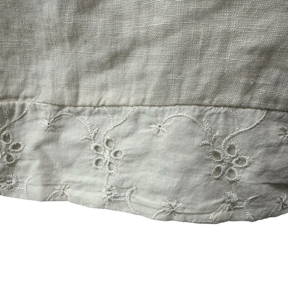 Carla Conti Made in Italy Linen Beige Crochet Lace Dress, XS - Picture 5 of 12